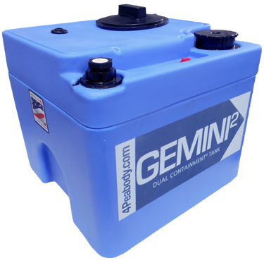 5 Gal Gemini² Dual Containment® Tank - LPE SD 1.5 - Blue